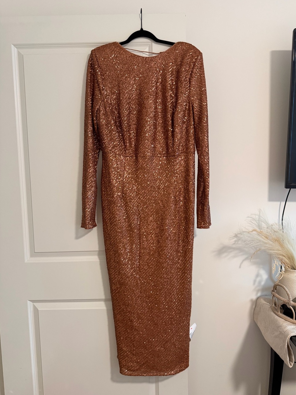 NWT Sequin Long Maxi Dress w/ Slit | Asos Design